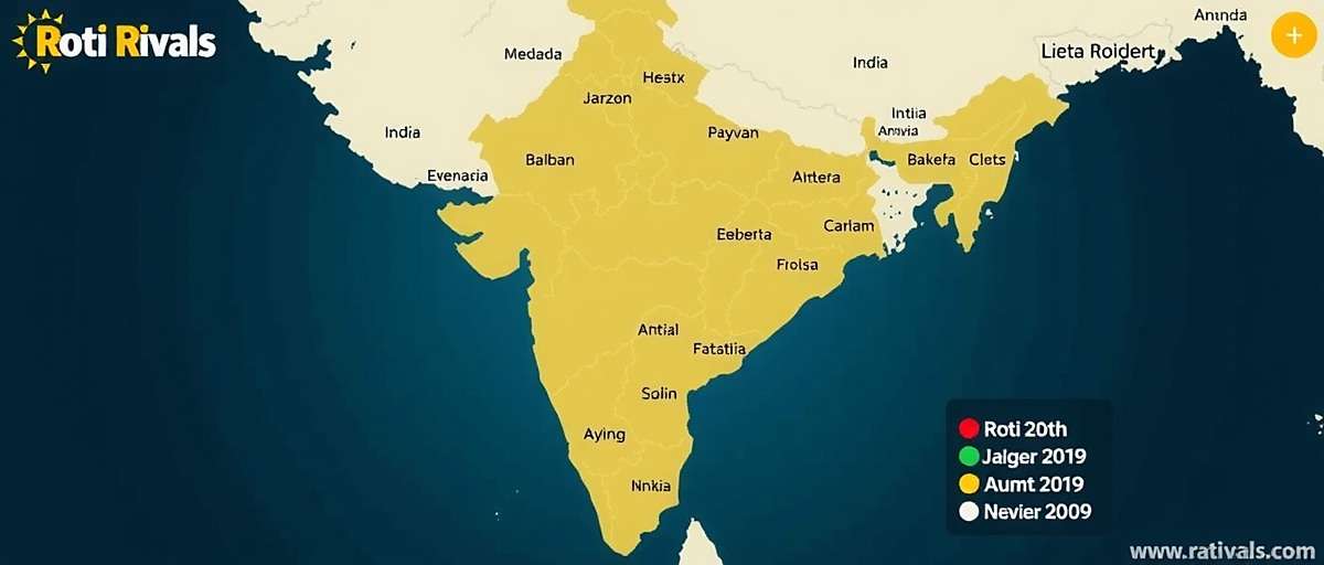 Roti Rivals Download Statistics Map of India showing Roti Rivals download distribution across different states